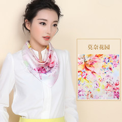 New style for men and women performing small silk scarves yellow pure color silk scarves kindergarten dance performance props gauze scarves handkerchief monet garden (small square towels)
