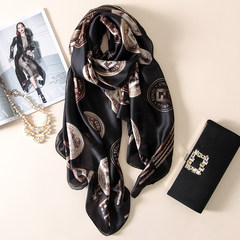 Office air conditioning shawl scarf dual-use women spring and summer spring silk 100% matching cape copper money - dark