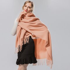 The first half of my life is the same kind of scarf luozijun wool pure color scarf shawl tangjing thickening multifunctional lamb cashmere warehouse pink