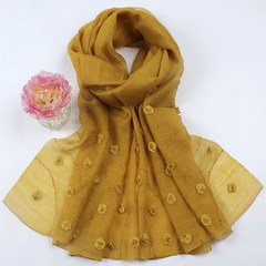 Note the order in autumn and winter new high-grade silk wool scarf shawl and female warm air conditioning manual order flowers The feast of ginger