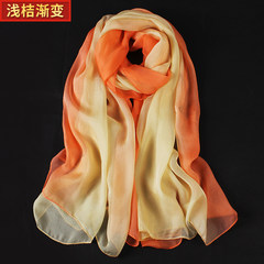 Silk handbag tie tie tie bag handle silk scarf mulberry silk platinum bag ribbon women light orange gradient