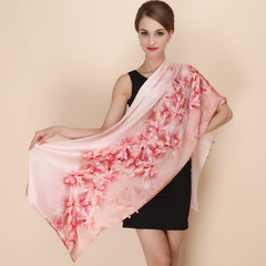 Shanghai silk story spring and summer double top grade pure silk air-conditioned scarf mulberry silk double button shawl dual purpose ice clear narcissus 1