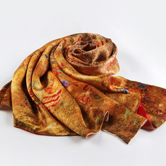 Shanghai silk story spring and summer double top grade pure silk air-conditioned scarf mulberry silk double button shawl dual purpose royal style