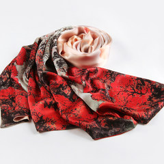 Shanghai silk story spring and summer double top grade pure silk air-conditioned scarf mulberry silk double button shawl dual purpose mangrove