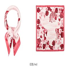 Lee 2017 summer new small square silk scarves of all growth variety dual-purpose Ms. Small square - things grow red