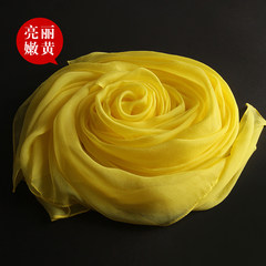 Silk square silk scarves are silk Spring Festival children`s scarves for men and women baby silk scarves Korean version of the baby yellow
