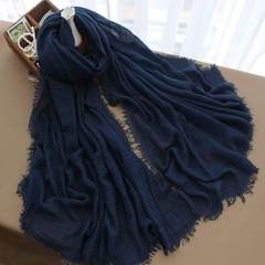 In the new color shunju Bordeaux color silk scarf shawl all-match fold Ms. cotton in winter Zanglan