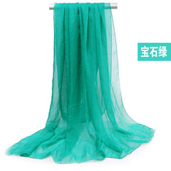The spring and autumn winter summer beach towel scarf large solid sunscreen long scarf shawl scarves sea lady dual-purpose Gem green
