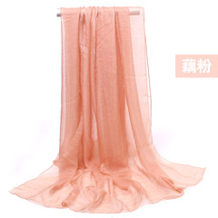 Spring and summer sun all-match beach towel Scarf Shawl Scarf Shawl with long solid Chiffon Scarf girl Lotus color