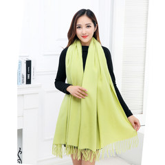 Pop men and women imitation cashmere shawl thickened autumn and winter real red unit activity gifts green