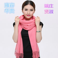 Authentic cashmere 100 wear female scarf shawl dual-use warm neck cashmere yarn weave 01 watermelon red