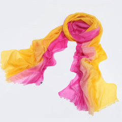 2017 new scarf, oversized cashmere scarf, ladies` autumn and winter long style, 300 ring velvet shawls, dual-use rose red and yellow
