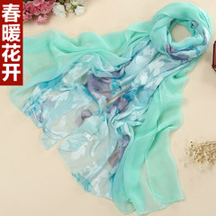 100 gifts summer ladies long silk scarves spring and summer silk mulberry silk middle-aged mothers scarf shawl spring warm flowers