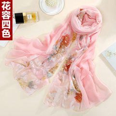 100 gifts summer ladies long silk scarves spring and summer silk mulberry silk middle-aged mothers scarf shawl four colors