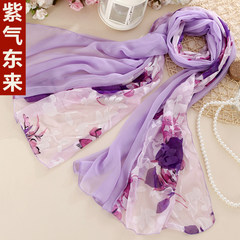100 gifts summer ladies long silk scarves spring and summer silk mulberry silk middle-aged mothers scarf shawl purple air east