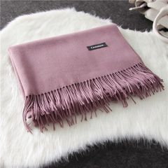 High quality wool scarf women`s pure color Korean version in winter 2017
