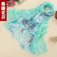 China`s big red silk scarves silk mulberry silk scarves wedding shawl summer long thin gauze scarves spring flowers