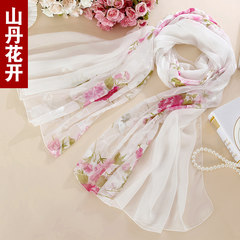 China`s big red silk scarves mulberry silk scarves wedding shawl summer long thin gauze veil shandan flowers