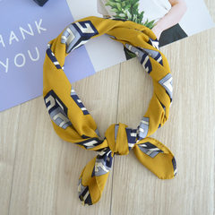 Small square scarf scarf small small small Korean female occupation chiffon scarf in autumn and winter spring and summer all-match. Platinum