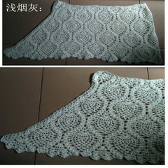 The elder mother wool scarf scarf shawl rectangular pineapple flower warm two new winter Ms. Pale grey spot