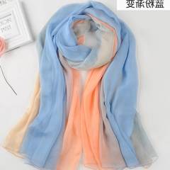 2017 new style thin sunscreen scarf scarf, summer summer shawl, beach towel, spring scarf and blue powder.