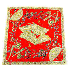 Hangzhou dujinsheng silk pure mulberry silk silk scarf shawl scarf counter genuine Red suit