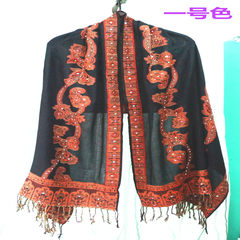 Imported cotton scarf, shawl, hand nail, bead, jacquard, lengthened and widened Size one color