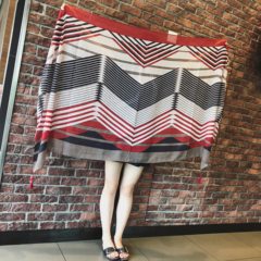 New Korean female striped scarf summer color cotton cotton beach towel sunscreen air-conditioned rooms are not afraid of the cold Stripe matching