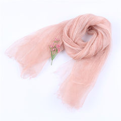 Shipping explosion of pure silk cotton blended silk scarf scarf star with a manufacturer of spring and autumn and winter Orange powder