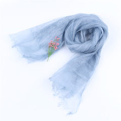 Shipping explosion of pure silk cotton blended silk scarf scarf star with a manufacturer of spring and autumn and winter Cowboy blue