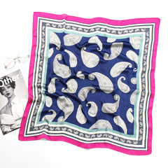 South Korea's new Paisley small square scarf small spring and summer fashion decoration all-match Korean female head scarf Blue green