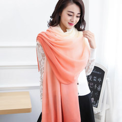The spring and Autumn Winter Scarf Korean long winter cotton scarf dual-purpose lady Cape gradient color scarf for summer air conditioning WB117 m magenta