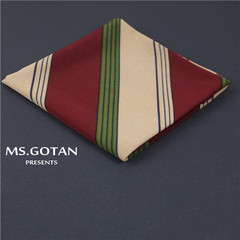 GOTAN Korea / import retention scarf upper body effect good classic color stripe scarf scarf Wine red Khaki hit stripe