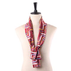 Autumn, spring and autumn vacation sunshade, sunscreen, ladies' scarf, New South Korean scarf, silk, summer travel scarf, chain red.