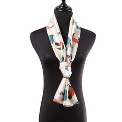 Autumn, spring and autumn vacation sunshading, sunscreen, ladies scarf, New South Korean scarf, silk, summer travel scarf, woodpecker white.
