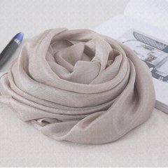 Scarf shawl and pure linen cotton SPF female silk thin summer large all-match seaside beach towel Light card color