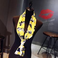 Autumn, spring and autumn vacation sunshade, sunscreen, ladies' scarf, New South Korean scarf, silk summer travel scarf, yellow Oliver.