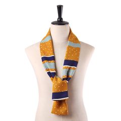 Autumn, spring and autumn vacation sunshading, sunscreen, ladies' scarf, New South Korean scarf, silk, summer travel scarf, fresh and striped yellow.