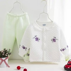 The dragon spring bean new winter cotton underwear suits and baby underwear two piece baby 9290 purple 73cm (D1 code reference height 68-75)
