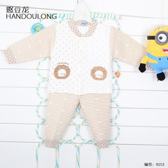 The dragon spring bean new winter cotton underwear suits and baby underwear two piece baby 9253 yellow 73cm (D1 code reference height 68-75)