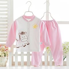 Solid thin white male infant underwear suit wearing a fake new class personal all-match boy girl autumn clothes Pink Pony long sleeved suit 90cm (90cm (suggested 1-2 years old))