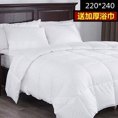The hotel was exported to Europe in summer 95 white goose feather core thin cashmere summer was double the air conditioning is customized 220x240 +1 yuan, buy export towels