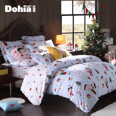 Much like the winter cotton sanded four piece 1.5m1.8m cartoon bedspread ball of Christmas holiday Bed linen 1.5m (5 feet) bed