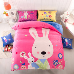 Mr. Jue thickened warm velvet four piece 1.5/1.8m winter grinding bedding Kit Rabbit sister 1.5m (5 ft) bed