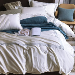 Mido House Hotel 1.8m bed bedding cotton cotton satin embroidered linen cotton four piece To encounter 1.5m (5 feet) bed