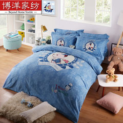 Bo Yang Textile thick cotton sanded baby cartoon fitted warm bed sheets three / four piece - Tactic fashion 1.2m (4 feet) bed