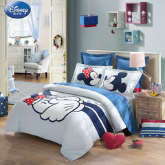 Disney Roley produces cotton double bed, pure cotton quilt, cartoon bed sheet, four sets, W-DA0127 1.5m (5 feet) bed