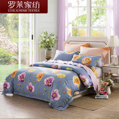 Roley textile cotton bedding bedding four cotton satin single double bed Suite 1.5m (5 feet) bed