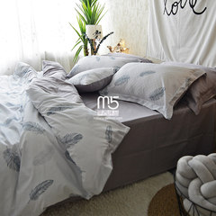 Nordic cotton satin textile bedding four pieces of cotton sheets were fitted 1.5m cartoon 1.8m Kit Note: 1.5 and 1.8 sheets are the same size. Other