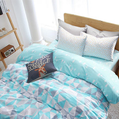 欧美式纯棉四件套全棉床品三4套件床上用品床单床笠1.5/1.8米简约 风格 1.2m（4英尺）床